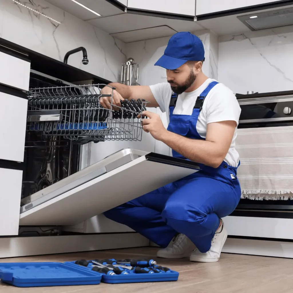 Appliance repair expert servicing a household appliance in Philadelphia PA