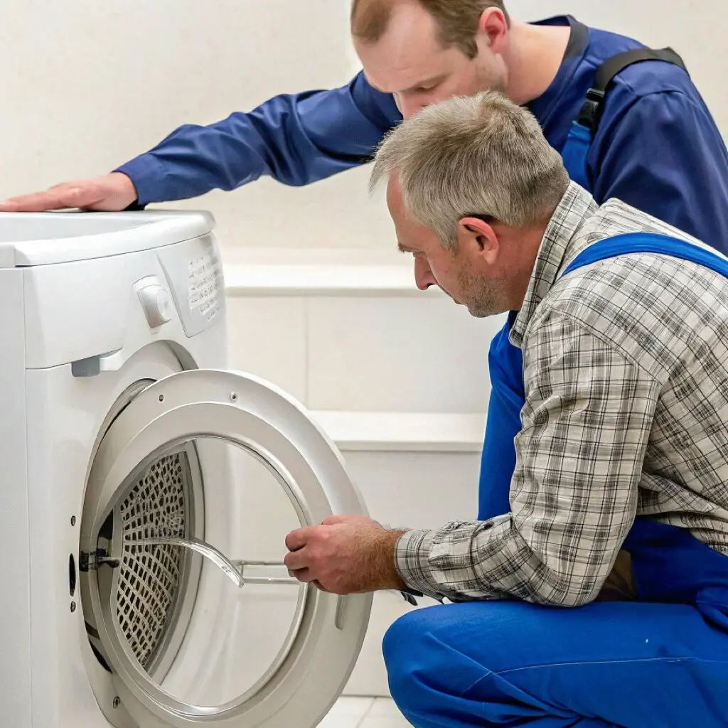 Appliance repair technician servicing a multi unit home in Philadelphia