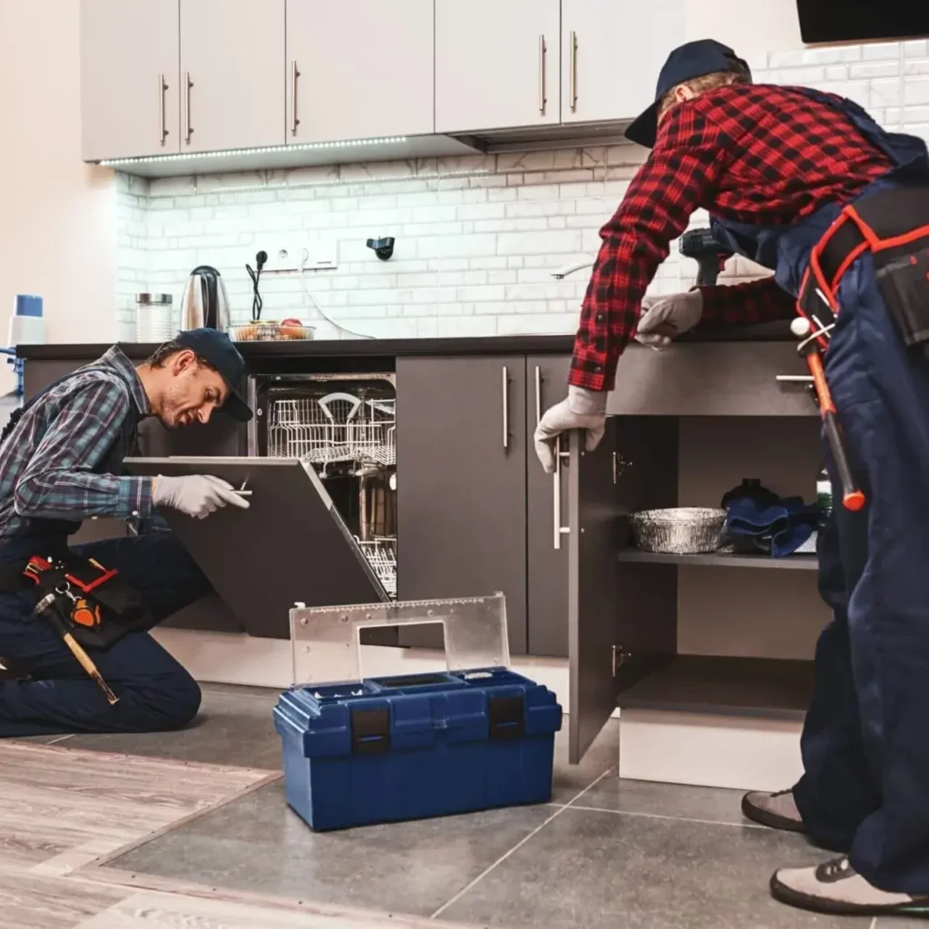 Gas stove repair technician servicing a gas stove in Philadelphia PA