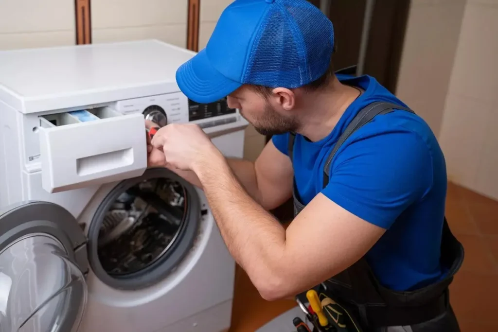 Same day appliance service technician checking an appliance in Philadelphia